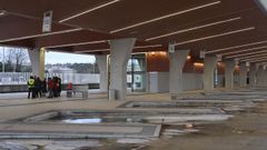 La huelga de transportes se retoma este lunes, en la foto piquetes en la d�rsena de autobuses