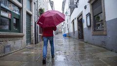 Lluvia en Santiago en una imagen de archivo