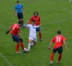 El Negreira hizo una gran presi�n sobre la salida de bal�n. 