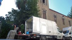 Un momento del rodaje de �Live is life� en una calle de Monforte durante el verano del a�o pasado