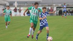 Iv�n Dopico, en la imagen en el partido de pretemporada contra el Racing, fue uno de los de la partida ante el Pontevedra B.