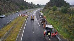 A primera hora de esta ma�ana las gr�as han estado retirando el cami�n accidentado en Barbad�s