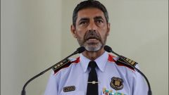 Lluis Trapero, Mayor de los Mossos de Escuadra, durante su comparecencia ante los medios tras la reuni�n del gabinete de crisis
