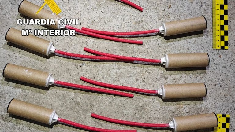 Imagen de cartuchos requisados a los tripulantes del Lobo do Mar la pasada semana.