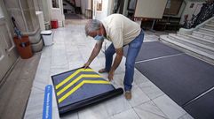 Preparativos en el IES Valle Incl�n para atender las exigencias contra el covid-19 en este curso