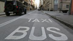 El carril bus de la calle Montevideo