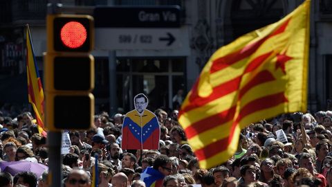 Protestas en las calles de Barcelona