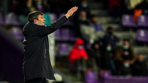 Pacheta, durante un partido con el Valladolid