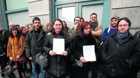 Reivindicaci�n de Oviedo SOS Cultura�en marzo de 2016.Reivindicaci�n de  Oviedo SOS Cultura en marzo de 2016