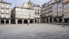La praza Maior de Ourense pr�cticamente vac�a