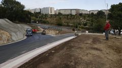 Obras del vial del Chuac para conectar con la AC-10 en el nudo de Casablanca por el que se desviar provisionalmente el trfico.