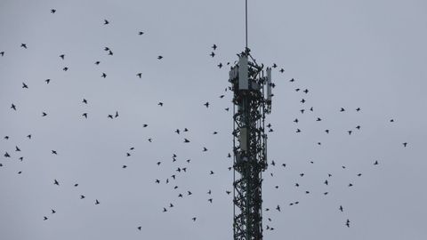 Imagen de una antena de telefonía.