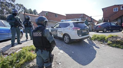 Operacin antidroga de la Guardia Civil en el poblado del Vao