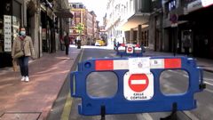 Calle Mendizbal de Oviedo, antes deser peatonal