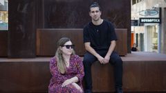 Ana y Luis, en la plaza de los Ramones, en Ourense