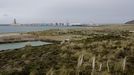 Vista de la zona del muelle sur del puerto exterior de punta Langosteira, en Arteixo