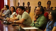 Un momento del pleno anterior en Cambados