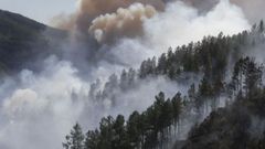 Imagen del incendio de Quiroga de este fin de semana