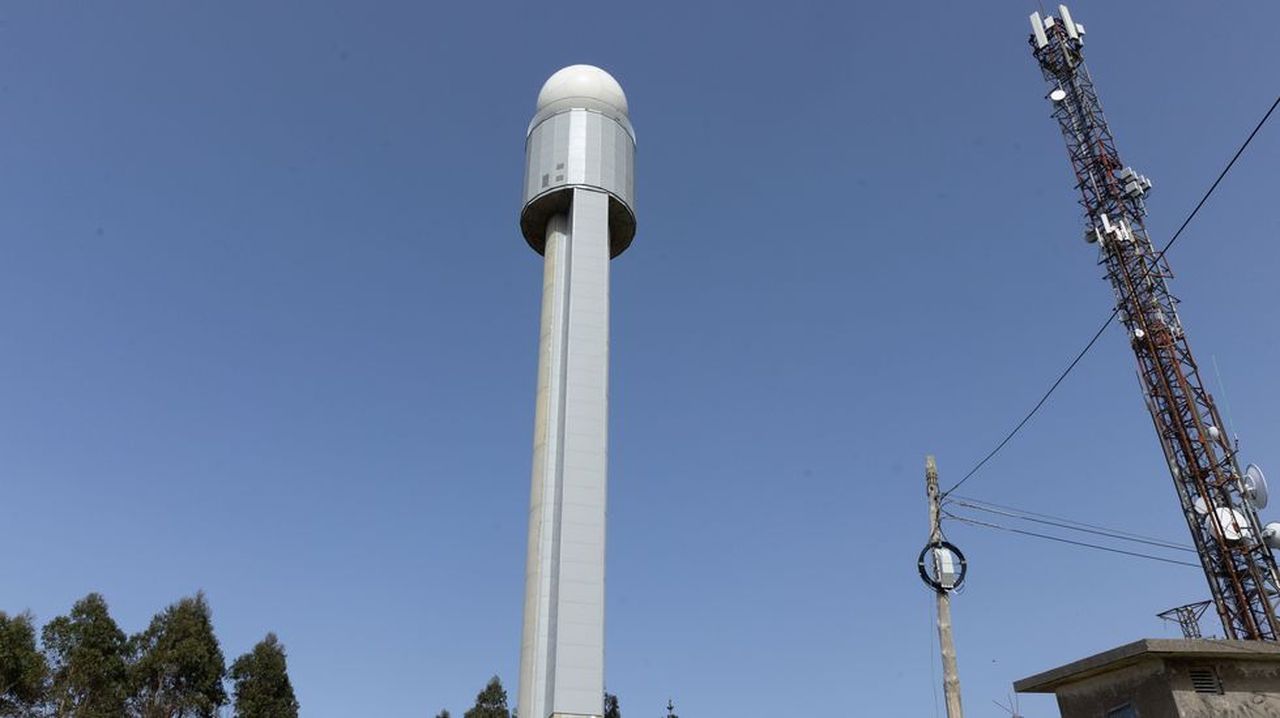 El gran radar de la lluvia de Galicia, en Cerceda, listo tras tres años de obras