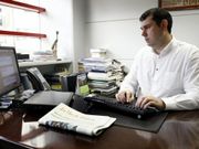 Jos� Luis Mart�nez Sanjurjo en un encuentro digital de La Voz. 