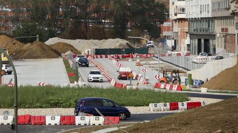 Baips rodado entre la Trinchera y la calle Nova de Caranza, tras la demolicin del tnel.