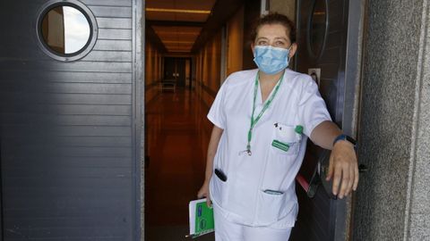 La enfermera Emma Rodr�guez, secretaria provincial de Satse en Pontevedra