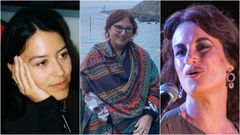 Sara Torres (Xix�n, 1991), Miren Agur Meabe (Lekeitio, 1962) e Yolanda Casta�o (Compostela, 1977).