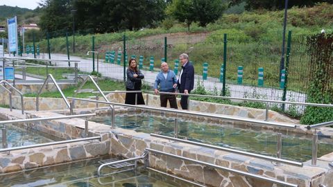 Visita del delegado territorial de la Xunta, Manuel Pardo, al rea termal de Punxn