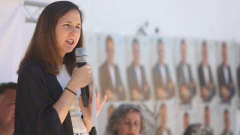 Ione Belarra durante el acto de campa�a de Por Andaluc�a que ha tenido lugar en C�diz.