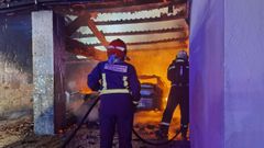 El GES de A Estrada tambi�n particip� en la extinci�n del incendio de Cuntis