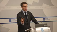 N��ez Feijoo en la rueda de prensa posterior a la reuni�n del Consello de la Xunta