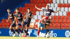 Partido entre el Lugo y el Mlaga en el ngel Carro