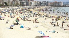 La playa de Silgar, en Sanxenxo, este martes 12 de agosto