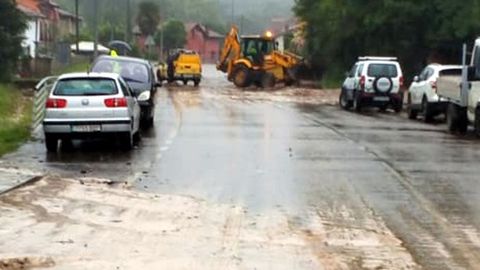 Calles en el concejo de Llanes a causa de las fuertes lluvias