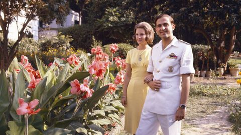 Constantino de Grecia y la princesa Anne Marie de Dinamarca