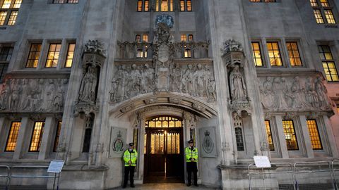 Fachada de la Corte Suprema, en Londres