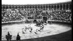 Imagen de la plaza de toros de Pontevedra en la dcada de aos aos 20 del siglo pasado