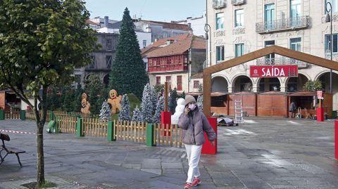 A Ferrera, otro de los epicentros decorativos de estas fiestas en Pontevedra