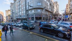 La subida de Perfecto Feijoo hacia la Praza de Barcelos, en Pontevedra, es uno de los puntos cr�ticos que contempla el plan especial de movilidad del Concello