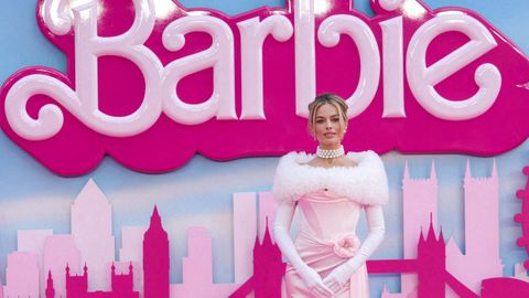 Margot Robbie, protagonista del filme �Barbie�, en un acto promocional.