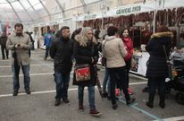 Lal�n vivi� ya un s�bado animado, con comensales en los restaurantes y compradores en la carpa. 