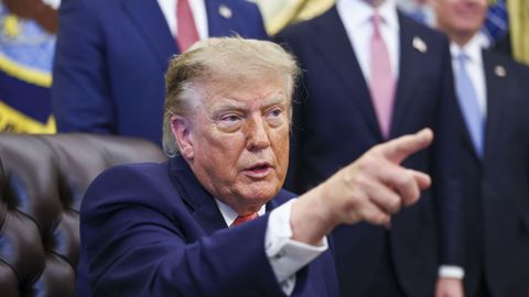 Trump, en una imagen en el Despacho Oval
