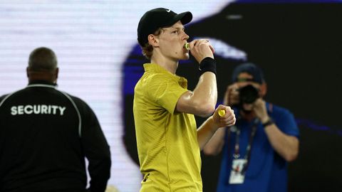 Jannik Sinner, durante el partido ante�Spizzirri.