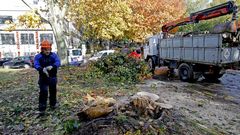 El temporal deja un reguero de incidencias en Santiago y comarcas