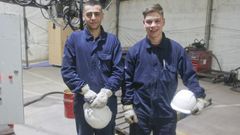 Ram�n Sambade y Jos� �ngel Mella, alumnos del curso de Wintar Renovables para formar a  supersoldadores 