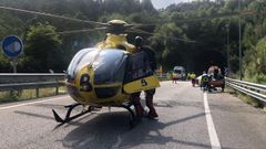 En imagen de archivo, helic�ptero de los bomberos del Servicio de Emergencias de Asturias (SEPA)