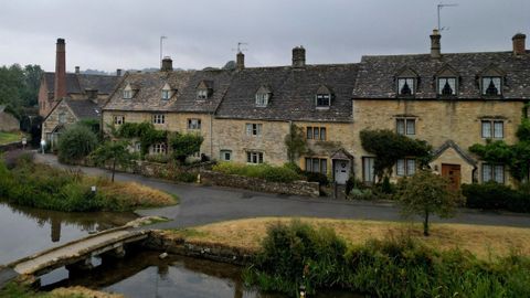 Vista a�rea de Lower Slaughter, una de las localidades de Cotswolds
