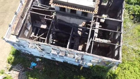 Interior de la Casa de Vila, que ardió en Mugardos