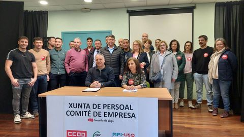 Representantes sindicales del Concello de Lugo denunciaron la situación que atraviesan
