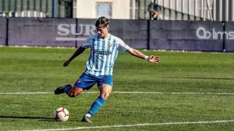 Guille Bernabu, en un partido con el Mlaga juvenil